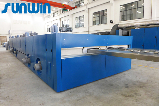 8 Chamber 100m/Min Fabric Hot Air Stenter Machine For Fleece Fabric 10 Chamber